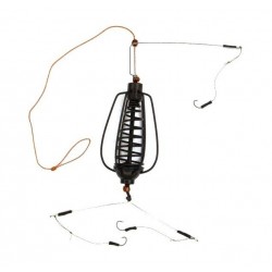 Годівниця для лову риби, оснащена, Carp Profi, Кавун / груша, фарбована, 40г